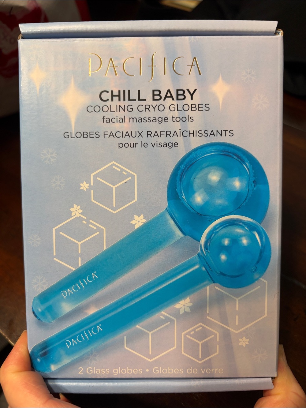 Pacifica Chill Baby Cooling Cryo Globes — Blue Facial Massage Globes